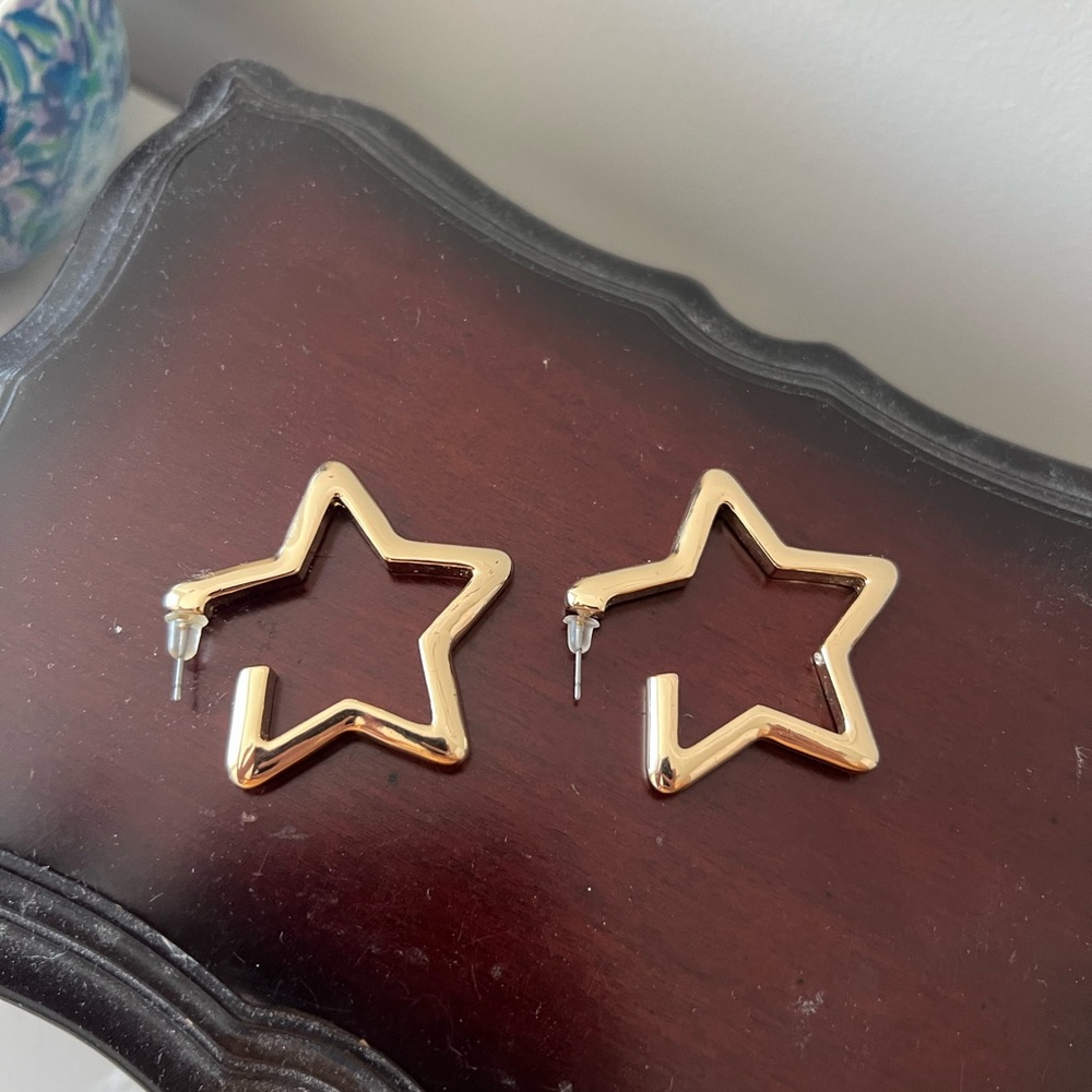 Baublebar Gold Star-Shaped hoops